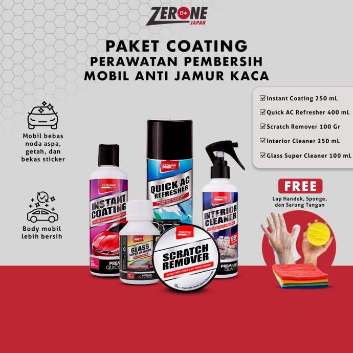 Paket Coating Zerone Japan Perawatan Pembersih Mobil Anti Jamur Kaca