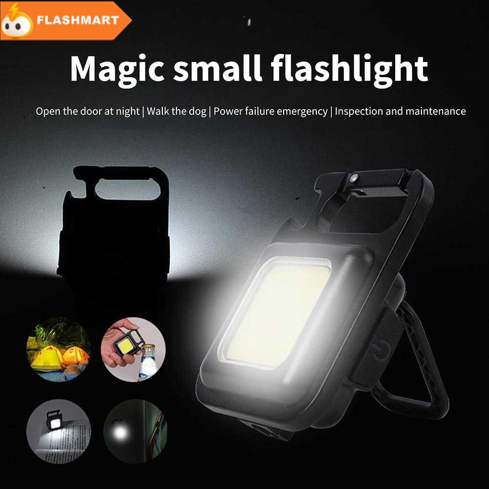 FLASHMART VKTECH Senter LED Portable Keychain Magnetic COB 500 Lumens - CB601