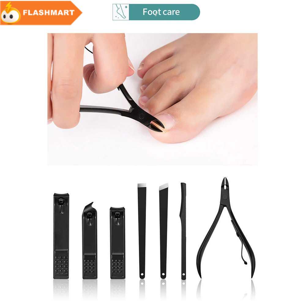 FLASHMART Gunting Kuku Nail Art Set Manicure Pedicure 18 PCS - LM302