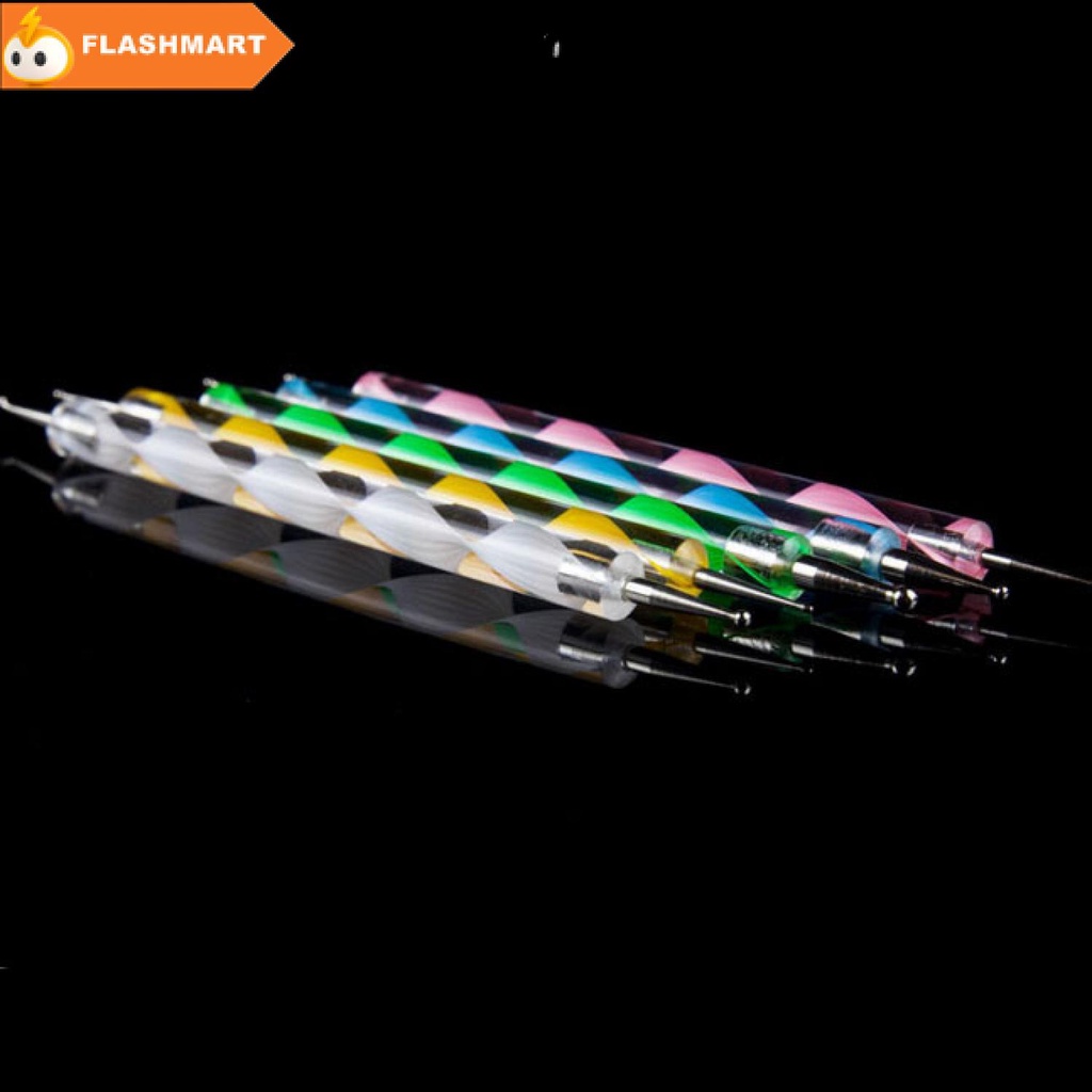 FLASHMART Rhinestone Kuas Kuku Lukis 20 in 1 Nail Art Dotting Tools - X-19