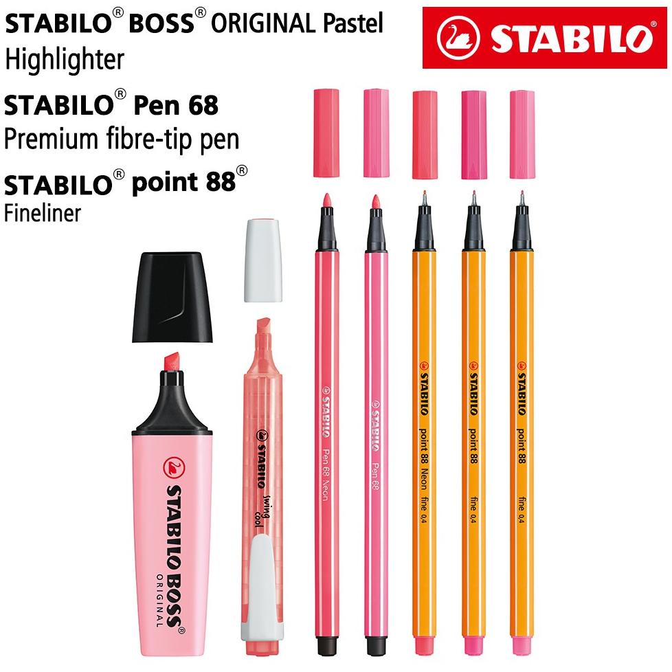 

Stabilo Set 7 - Pink Edition - Boss Pastel Swing Cool Pen 68 Point 88