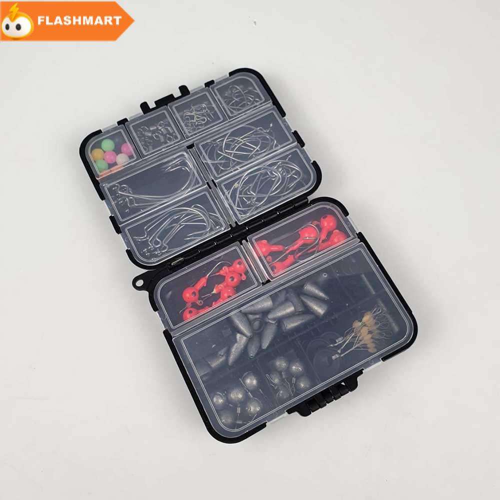 FLASHMART  Kail Pancing Fishing Hook Tackle Box Set 148 PCS - JY07