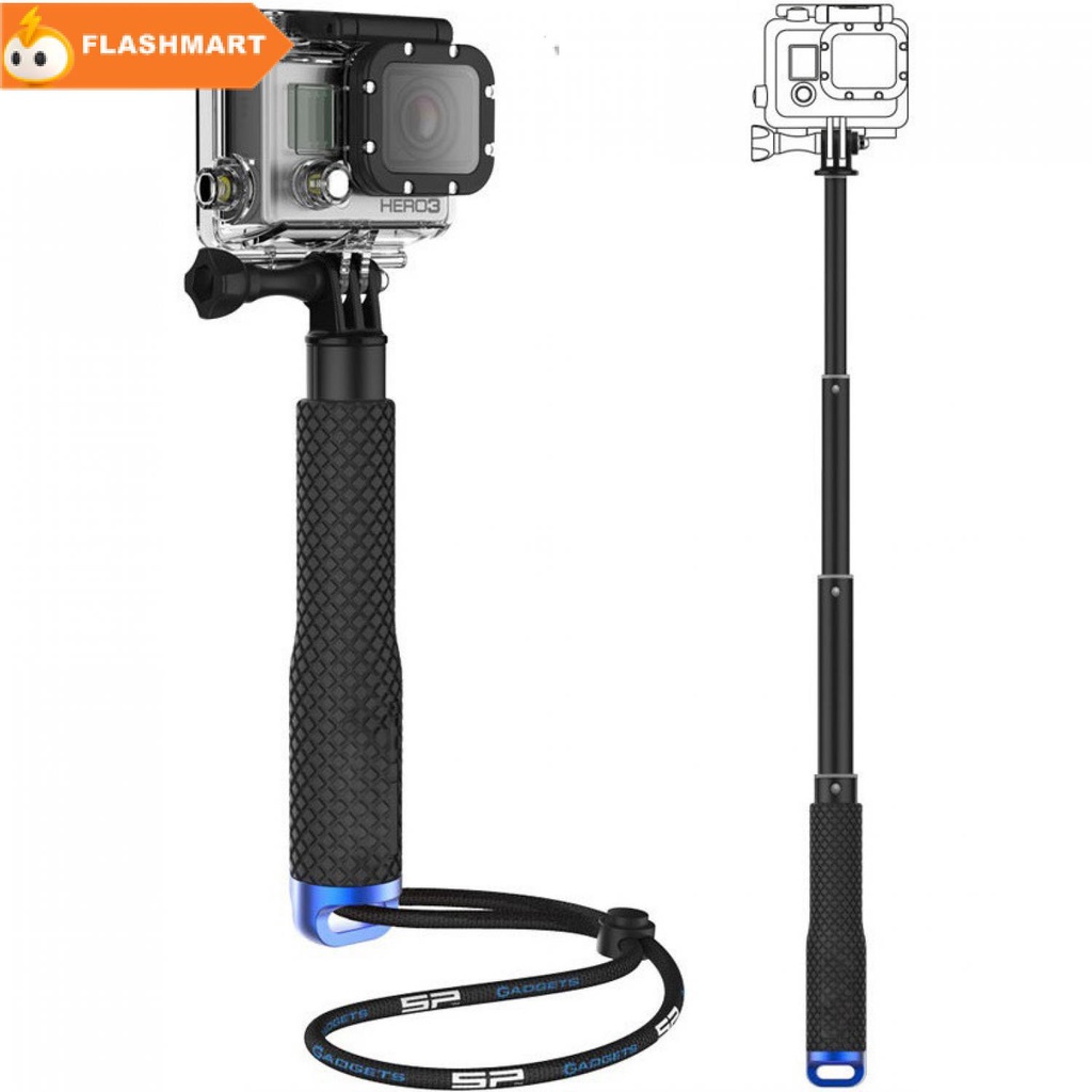 FLASHMART GoEasy Metal Lid Pov Extendable Pole Monopod GoPro Xiaomi Yi - 160418