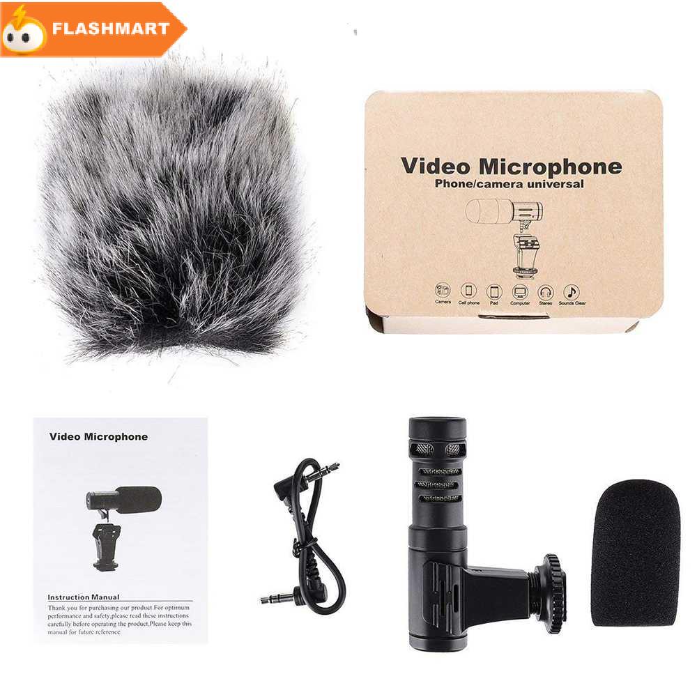 FLASHMART TaffSTUDIO Camera DSLR Shotgun Microphone 3.5mm - MIC-06