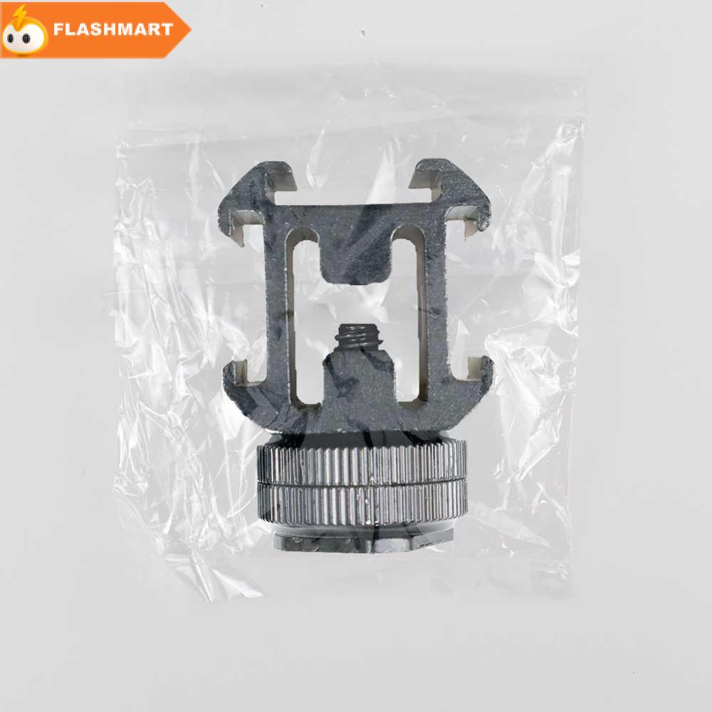 FLASHMART Lvoertuig Adaptor Cold Shoe Three Head Extended Port - LV39