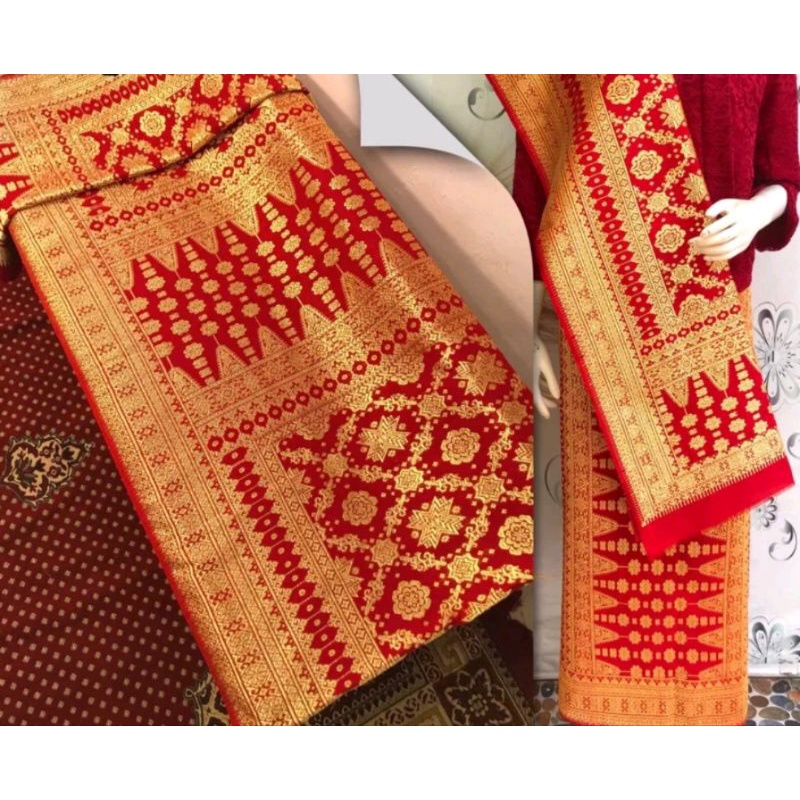 SONGKET TENUN SUTRA PALEMBANG BERLIAN GRADE A ORIGINAL