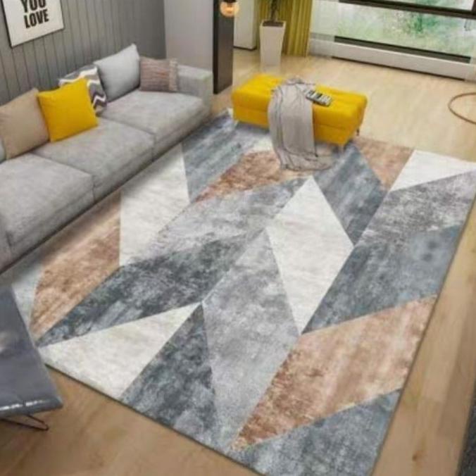 karpet permadani karpet lantai rumah modern motif minimalis 160 x 210