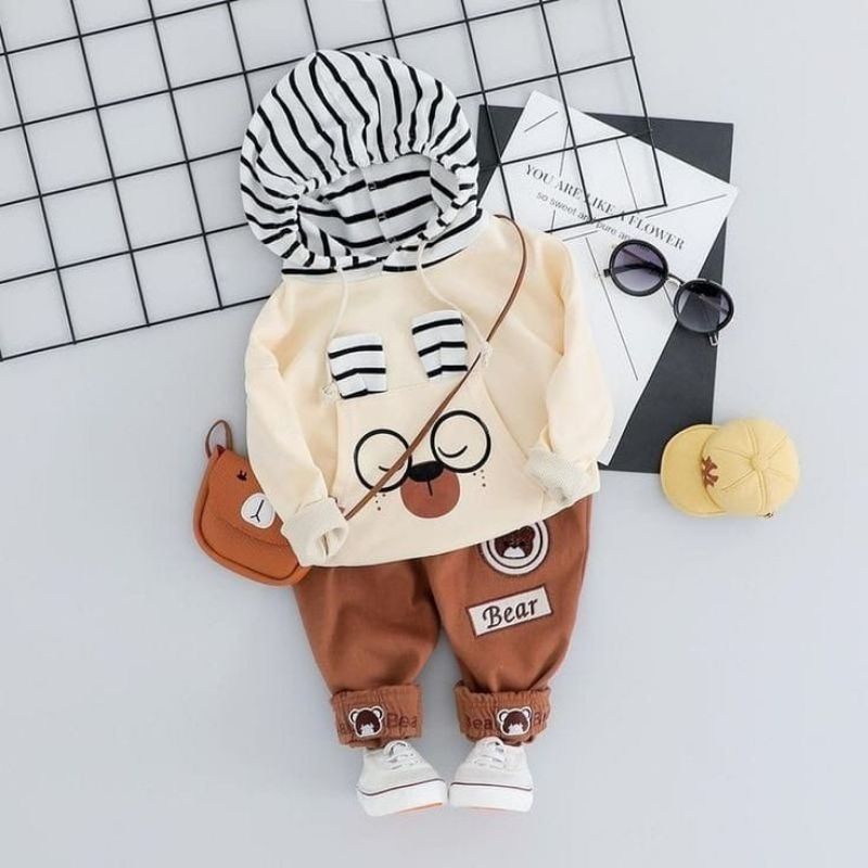 HOODIE ANAK PEREMPUAN PANDA 1-6 TAHUN BAJU ANAK PEREMPUAN SETELAN ANAK PEREMPUAN PAKAIAN ANAK PEREMPUAN