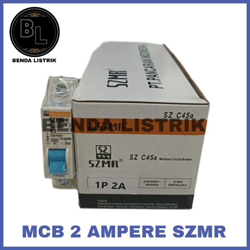 MCB Listrik 1 Phase 2a SZMR SNI