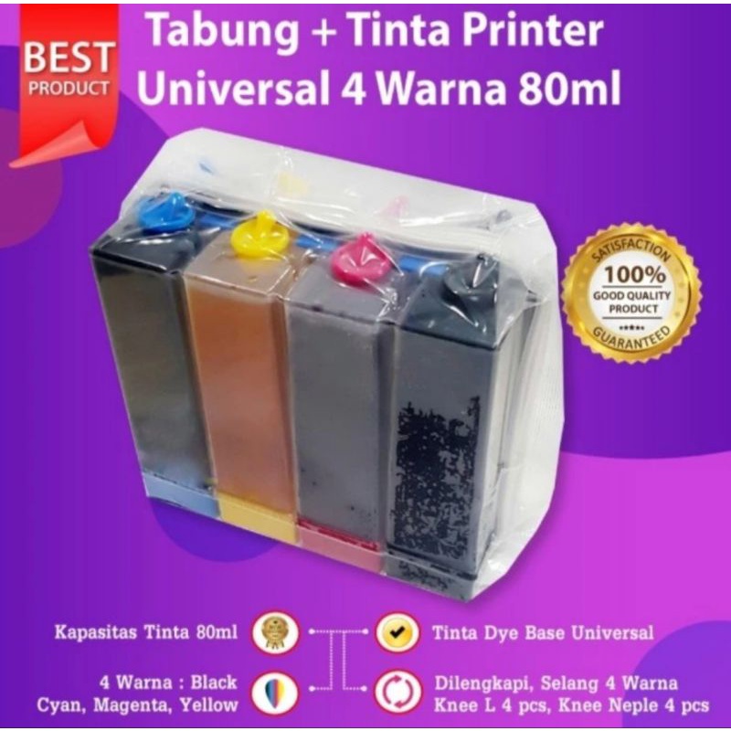 tinta infus murah 4 warna plus tinta 80ml