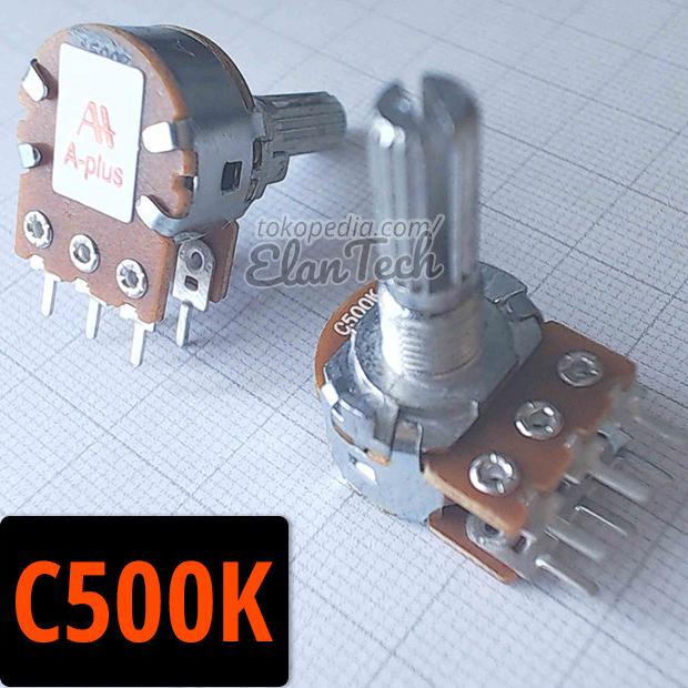 C500k Potensio A-Plus Aplus Stereo Potensiometer C 500k Elan73c Kualitas Baik