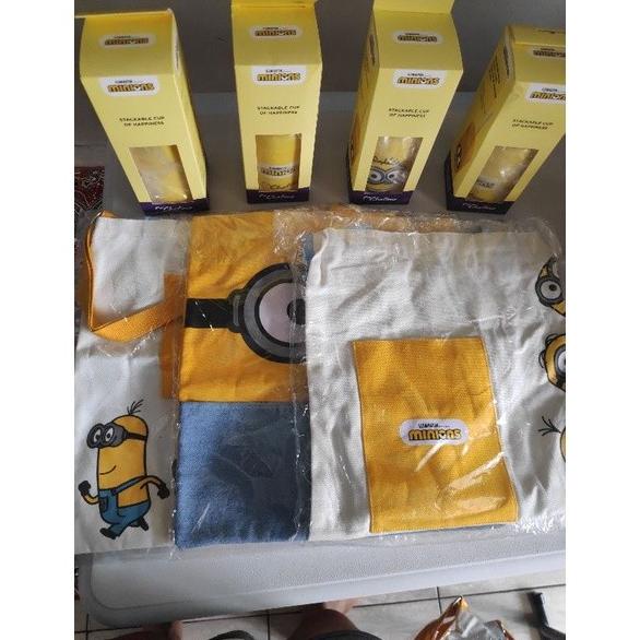 Chatime X Minion Reusable Cup Dan Totebag Jeans Minion Melaniagung12