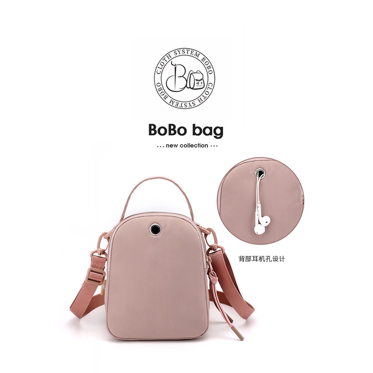 Tas selempang BOBO FASHION 7606-8 tas selempang wanita Original Import nilon waterproof tas wanita