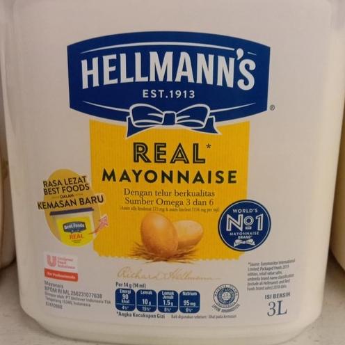 

Hellmanns Real Mayonnaise 3 L Best Seller