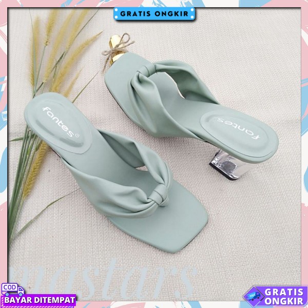 Kualitas Premium Hak Tahu Sol Empuk Hak Jinjit Wanita Kondangan Hayhils Special Aesthetic Hayhils Bi