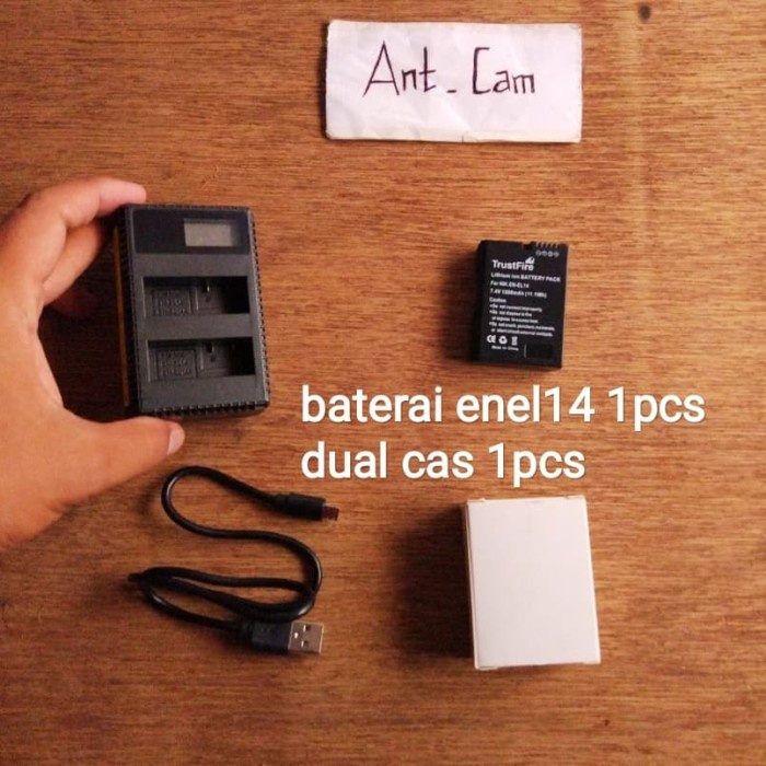 PROMO BATERAI BATRE DAN DUAL CAS KAMERA NIKON D3100 D3200 D3300 D3400 D3500 TERBARU