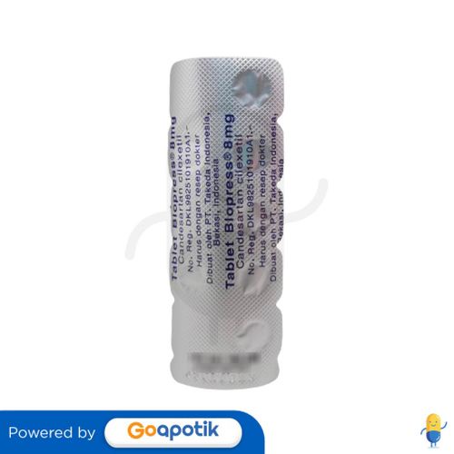 BLOPRESS 8 MG BLISTER 7 TABLET