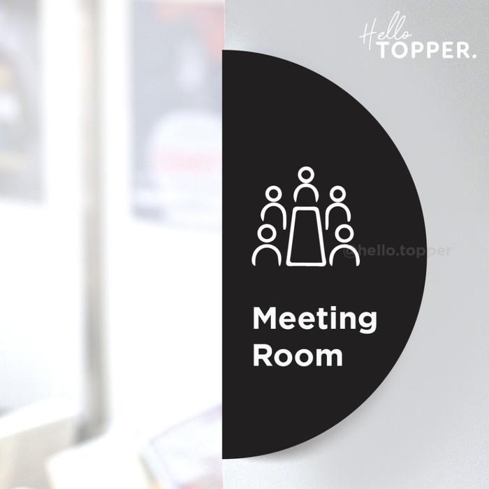 

Terlaris Sign Board Akrilik Half Round Papan Tanda Acrylic Signage Meeting Room