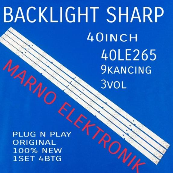 LAMPU BL BACKLIGHT LED TV SHARP 40 INCH LC-40LE265M LC40LE265M BL TV SHARP 40 IN LC 40LE265M  LC 40L