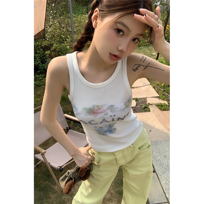 08#Tembakan Nyata Hemat Biaya Pencetakan Yang Menyenangkan Smudges Potongan Pas Badan Rompi Suspende