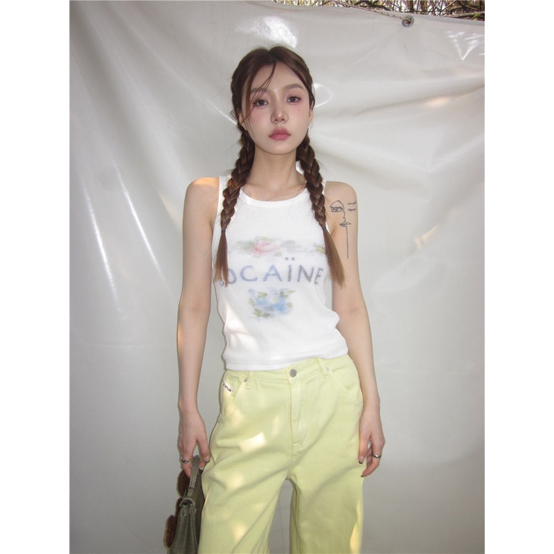 08#Tembakan Nyata Hemat Biaya Pencetakan Yang Menyenangkan Smudges Potongan Pas Badan Rompi Suspende