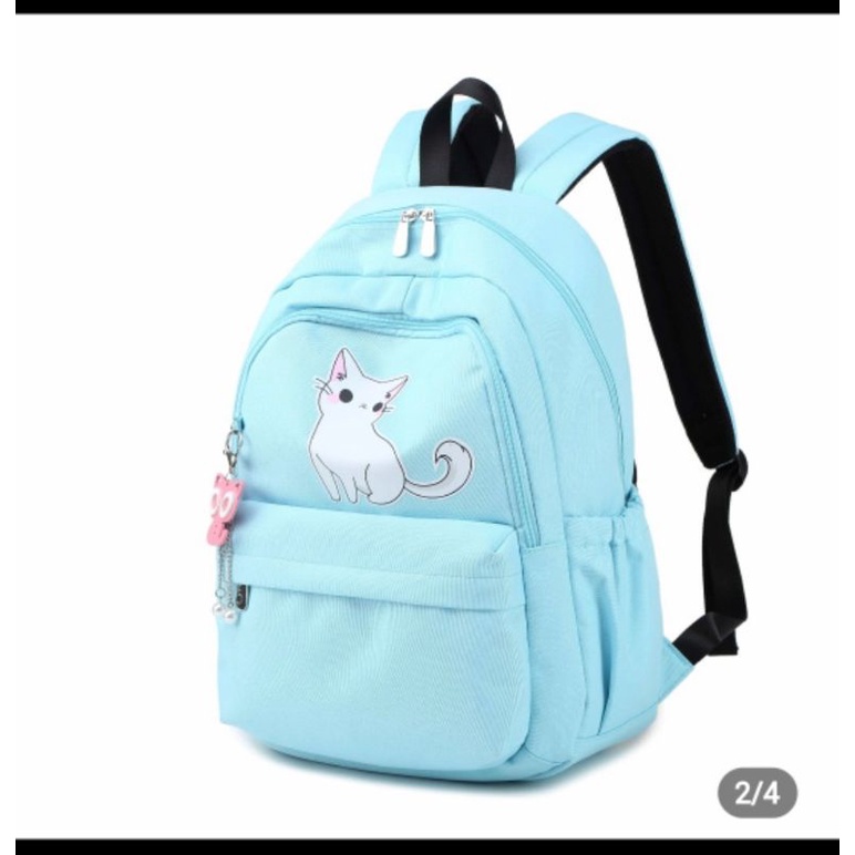 Tas Ransel Wanita Tas Ransel Sekolah Motif Kucing Tas Backpack Sekolah