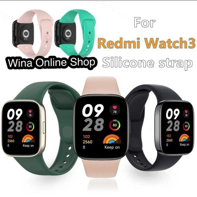 Strap Mi Watch 3 / Tali mi watch 3 / Strap polos Redmi watch 3 - Hitam