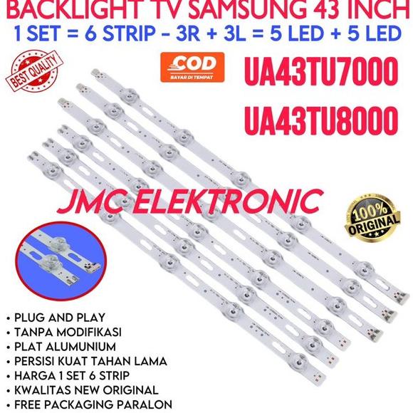 BACKLIGHT TV LED SAMSUNG UA 43TU7000 43TU8000 43TU6900 UA43TU7000 UA43TU8000 UA43TU6900 UA43AU7000K 