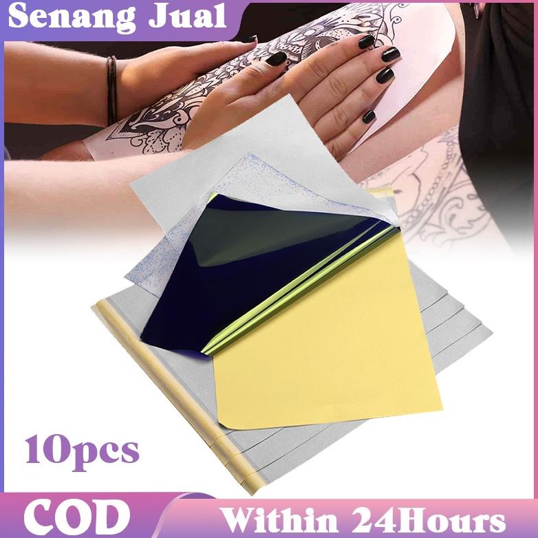 6.6 10Pcs Kertas Tato / Kertas Karbon Tatto / Kertas Transfer Tatto / Carbon Thermal Tracing Transfe