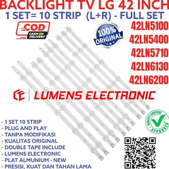 BACKLIGHT TV LED LG 42 INC 42LN5100 42LN5400 42LN5710 42LN6130 42LA6200 LAMPU BL LED 10K 3V 42LN 42L