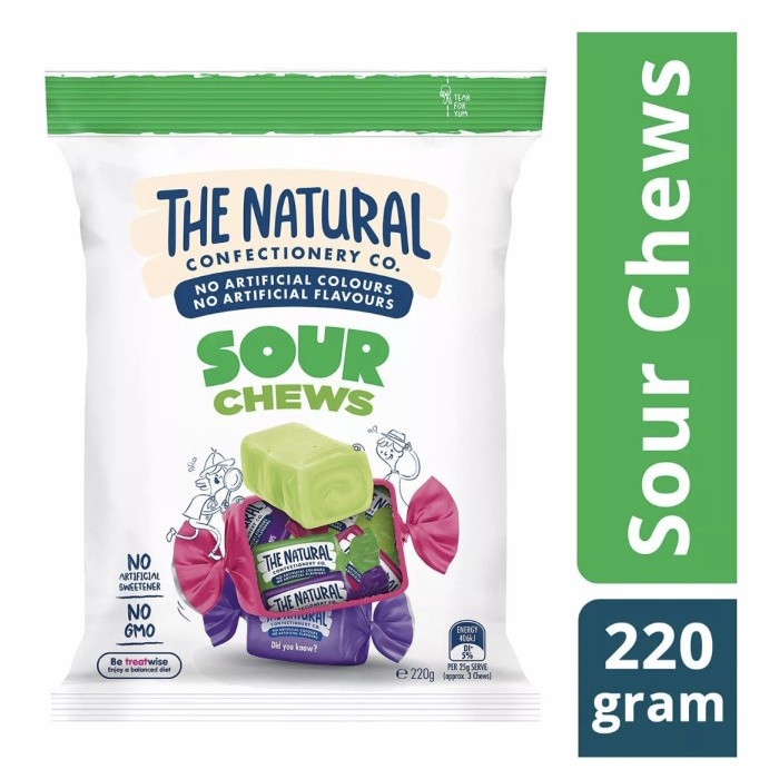 

The Natural Confectionery Co. Sour Chews Permen 220g