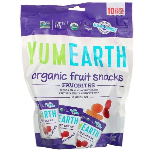 

Yumearth Organic fruit Snack Favorites ( 10 Snack Packs) 198g