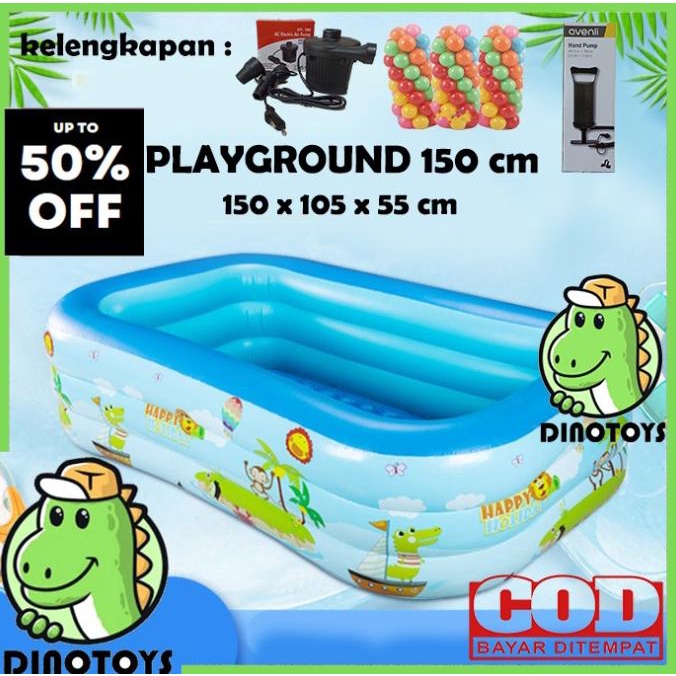 DINOTOYS - KOLAM RENANG BESAR JUMBO ANAK DAN DEWASA uk 150cm 120cm