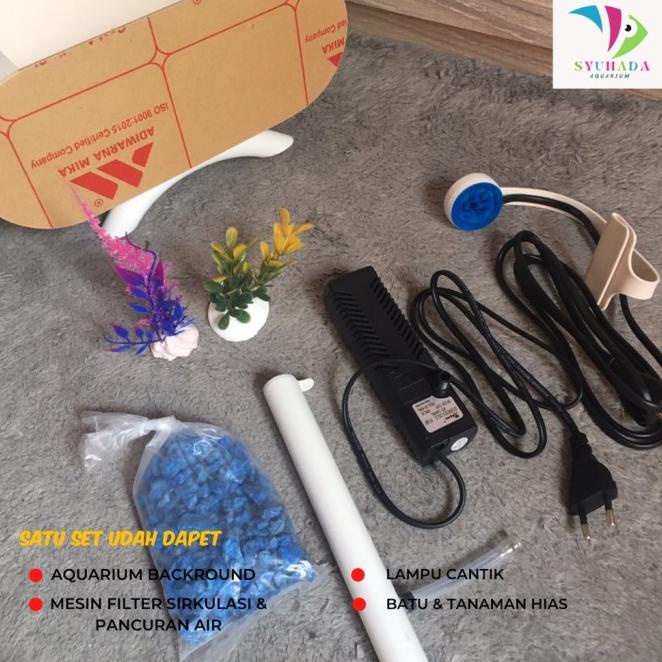[Cod] Termurah  1 Set Aquarium Mini Akrilik Pipa Pvc Pompa Aerator