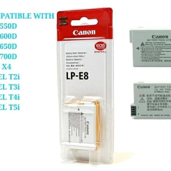 ( BISA COD) Baterai Baterry Kamera Canon LP-E8 LPE8 For Canon 550D,600D,650D,700D TERBARU Kode 641