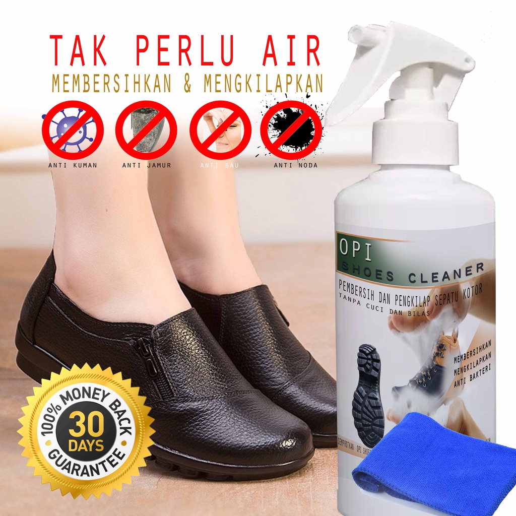 Spray ajaib Pembersih sepatu tanpa air praktis tinggal semprot dan gosok pakai lap kering EPS61 TKBB3