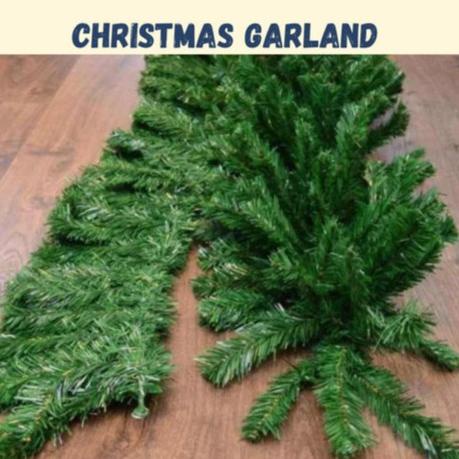 Ready Aksesoris Pohon Natal / Garland Natal / Garland Hijau Sale