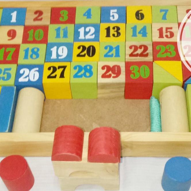 Must Have Ape Tk Paud Mainan Edukasi Kayu Susun Balok Dan Meronce Angka Terlaris