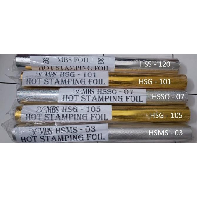 

Hot stamping foil EMAS / GOLD dan SILVER