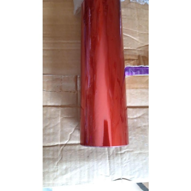 

KERTAS FOIL / HOT STAMPING FOIL Warna MERAH DOFT 1/2ROLL / Poly Emboss