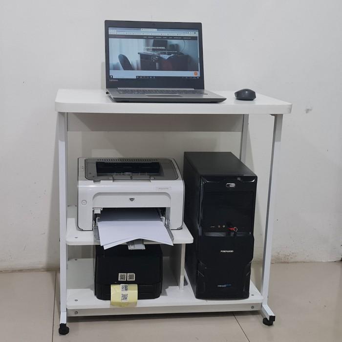 MEJA KOMPUTER BESI MEJA LAPTOP DESKTOP MULTIFUNGSI PRINTER MURAH 384