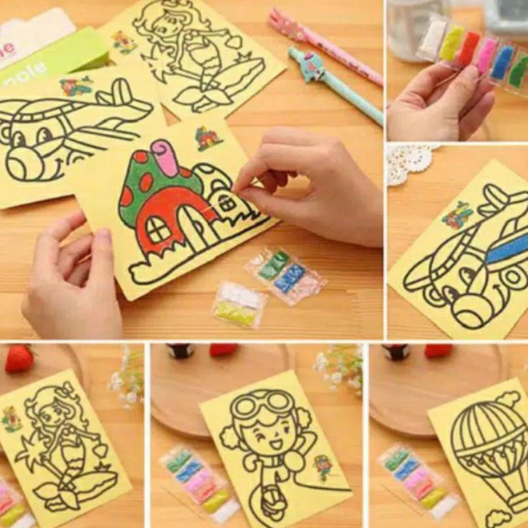 

[AMD.13Jn23ν] Mewarnai pasir isi 50pcs