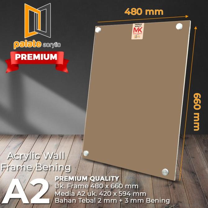 Akrilik Frame A2 / Bingkai / Display Poster Akrilik Premium 2mm