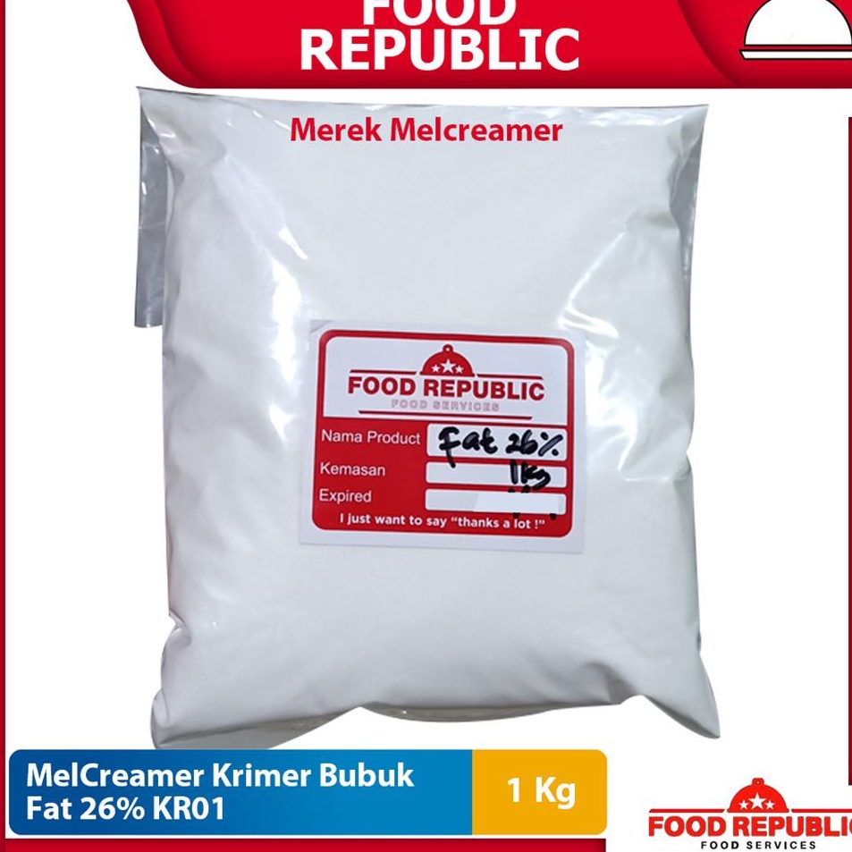 

>XC26619< KRIMER BUBUK - CREAMER POWDER 1 KG FAT 26% NON DAIRY HALAL