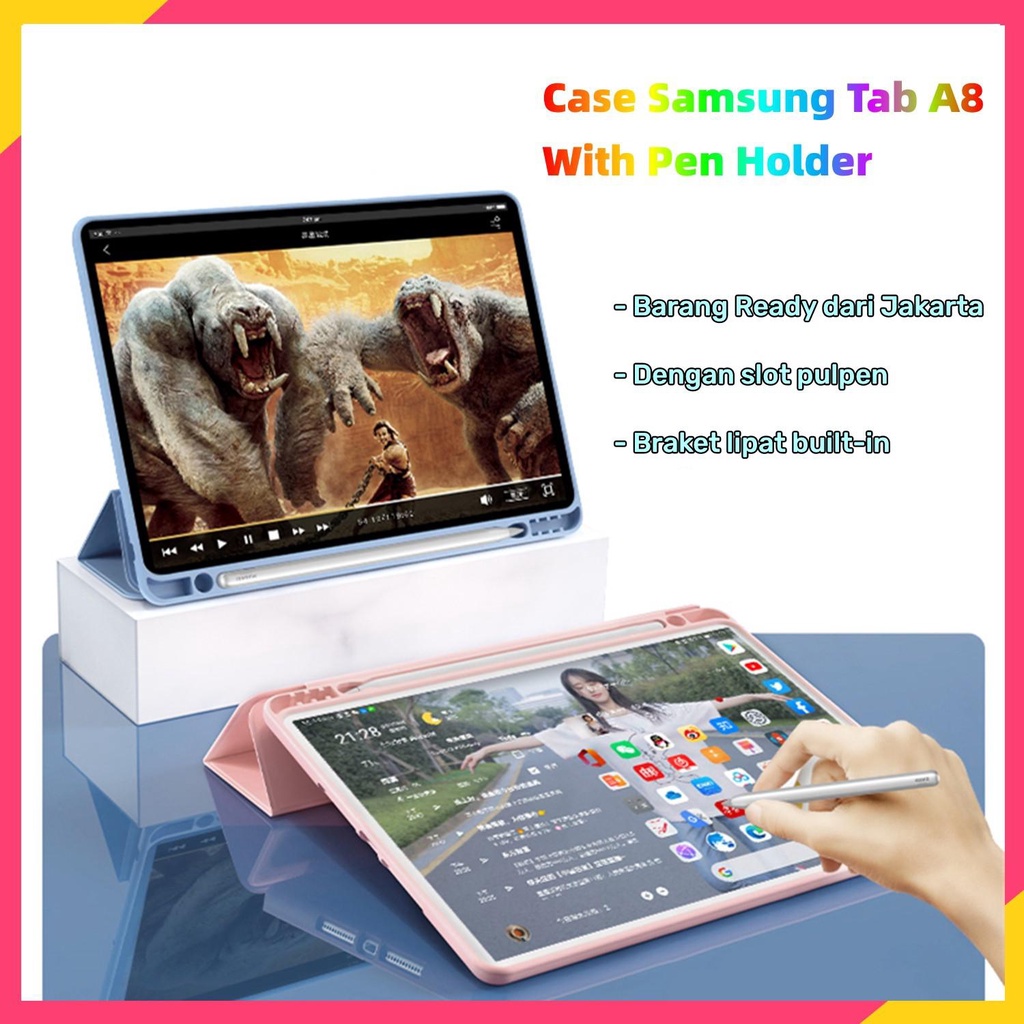 【Ready Stock In Jakarta】Case Samsung Tab A8 2022 Case Galaxy Tab A8 Casing Samsung Tab A8 Casing Gal