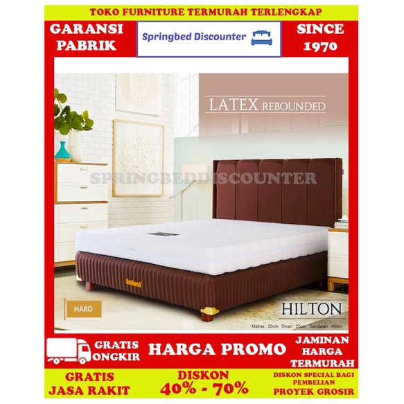 Springbed Spring Bed Uniland Latex Rebounded Hilton 120x200 Kasur Saja