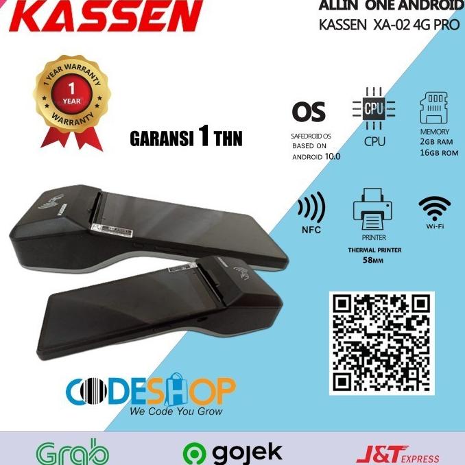 Android Pos Kasir Posndroid Xa-2 Thermal Printer (Bluetooth+Nfc+Scan)