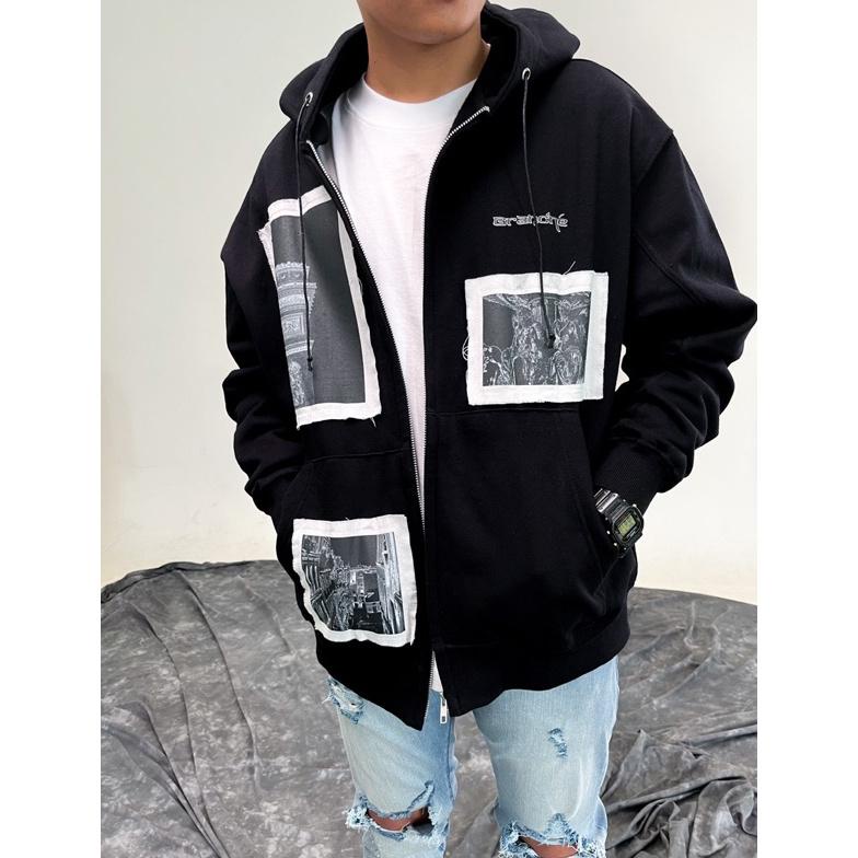 BISA COD Branche Oversize Hoodie Zip BNW hldaa