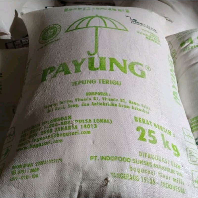 

Tepung Terigu merk Payung Bogasari 250/500/1000 gr (Murah original) Tepung Kiloan