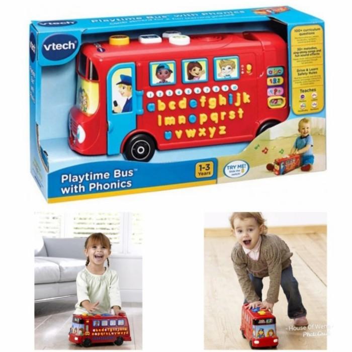 Vtech Playtime Bus With Phonics - Mainan Anak V-Tech Bus Original